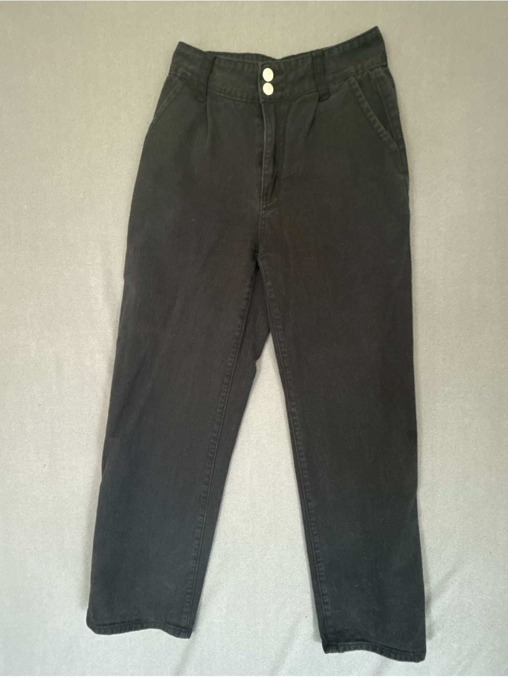SHEIN Black High-Waist Wide-Leg Jeans